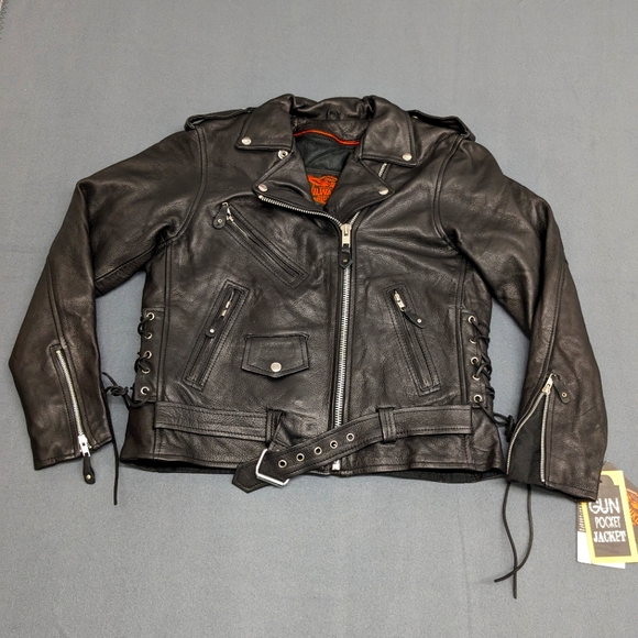 Milwaukee Riders Women's Leather Biker Jacket Size XL Asymmetrical - Picture 1 of 16